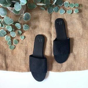 NWOT A New Day Black Slip on Sandals